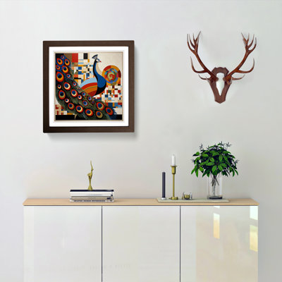 Peacock Constructivism No.6 - Framed Print