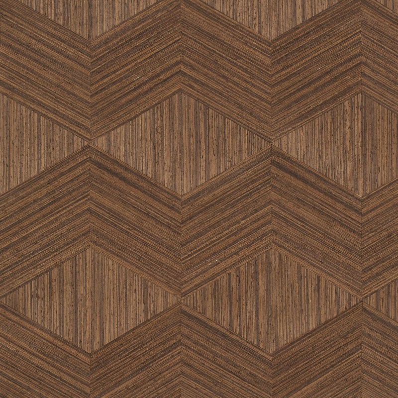 Papier peint à chevrons, Noyer