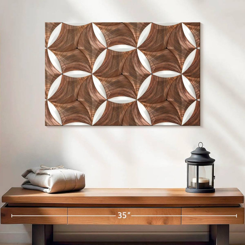 Carreaux géométriques hexagonaux, H 16 po x l 24 po