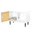 Maison pour chat en bois avec grande porte, coussin moelleux pour chats, espace de rangement pour animaux de compagnie surélevé et trou de ventilation, propreté polyvalente,