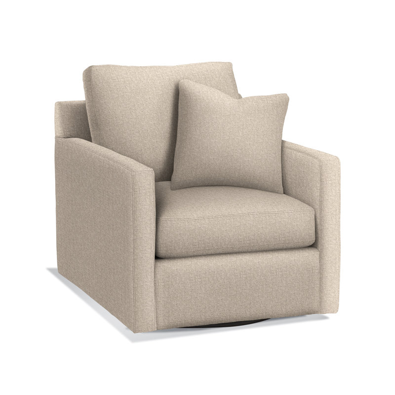 Bel-Air Swivel Armchair, Eggshell Crypton Performance; 0884-93