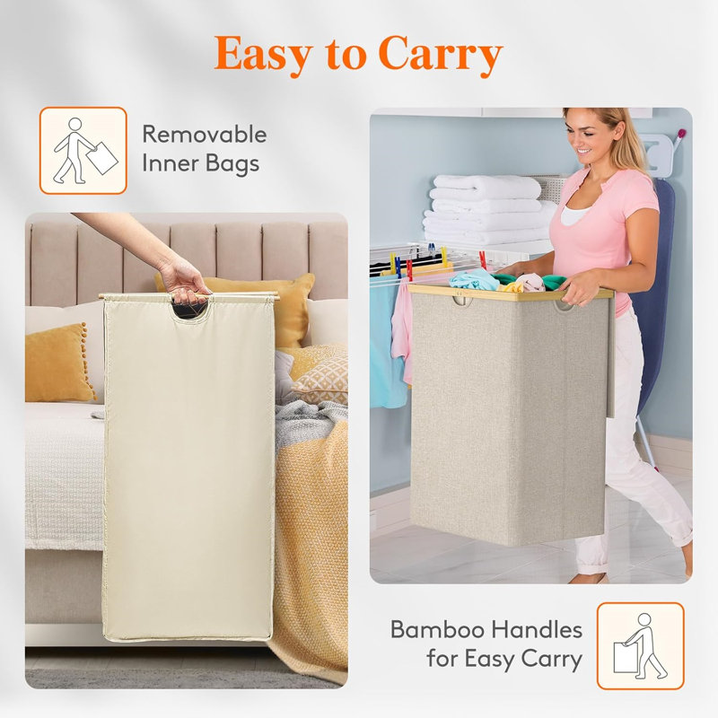 Bamboo Laundry Room Organizer