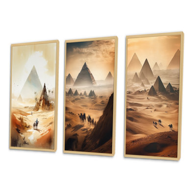 " Camel Ride Through The Desert " 3 - Pieces