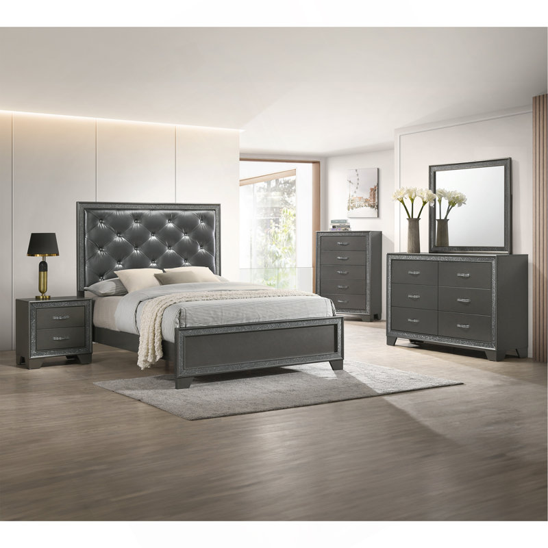 Tête de lit tapissier capitonnée 1pc, Grand lit