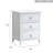 Daniel G0090-N 3 Drawer Nightstand in White, Fully Assembled with Polished Nickel Hardware and Dovetailed Drawers
