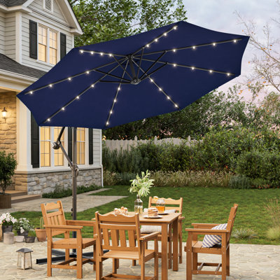 Doresha 120'' Lighted Cantilever Umbrella