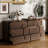 47.24"Solid Wood Extendable Dressing Table with Makeup Mirror and Makeup Stool