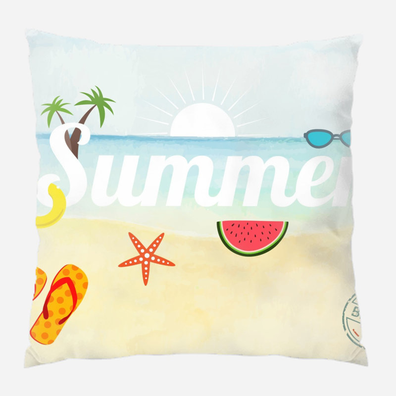Outdoor Reversible Throw Pillow, Indoor, Synthetic
