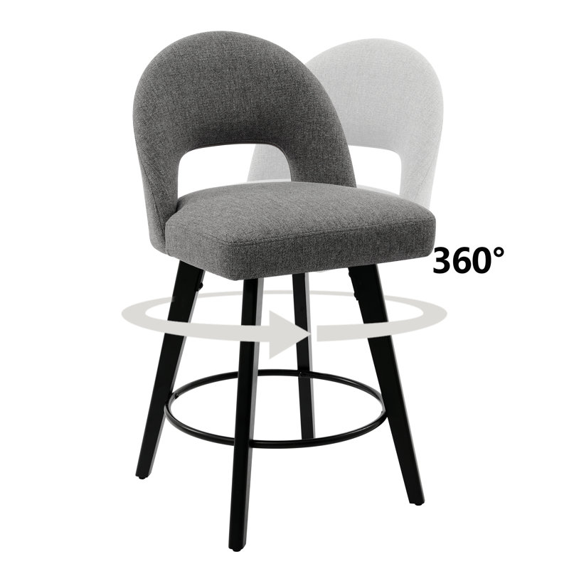 26" Swivel Counter & Bar Stool, Gray