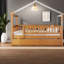 Lit simple avec lit gigogne en bois massif peu encombrant