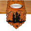 Chemin de table d'Halloween, écharpe brodée de commode Spooky