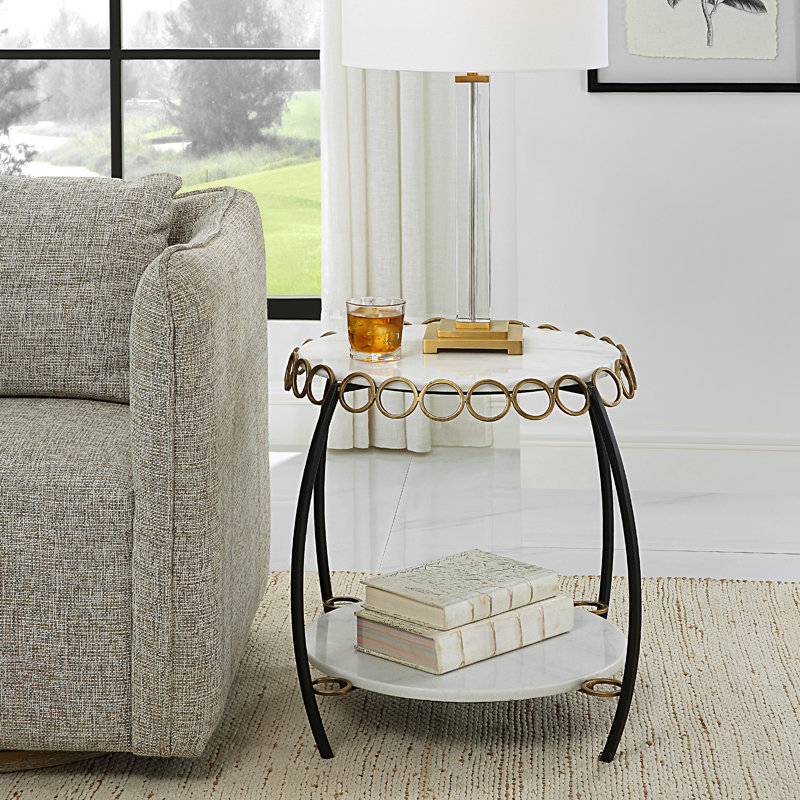 Chainlink Marble End Table