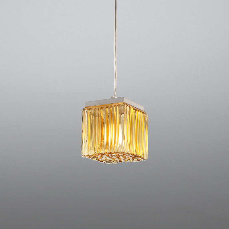 Cubetti 1 - Light Steel Square/Rectangle Pendant