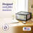 Homz Plastic 1 Drawer Wide Storage Cart, Black Frame with Clear Drawer, 2 Pack-133654814-133654817