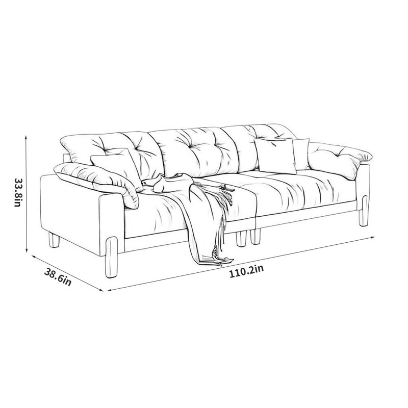Casual Simple Sofa, Brown