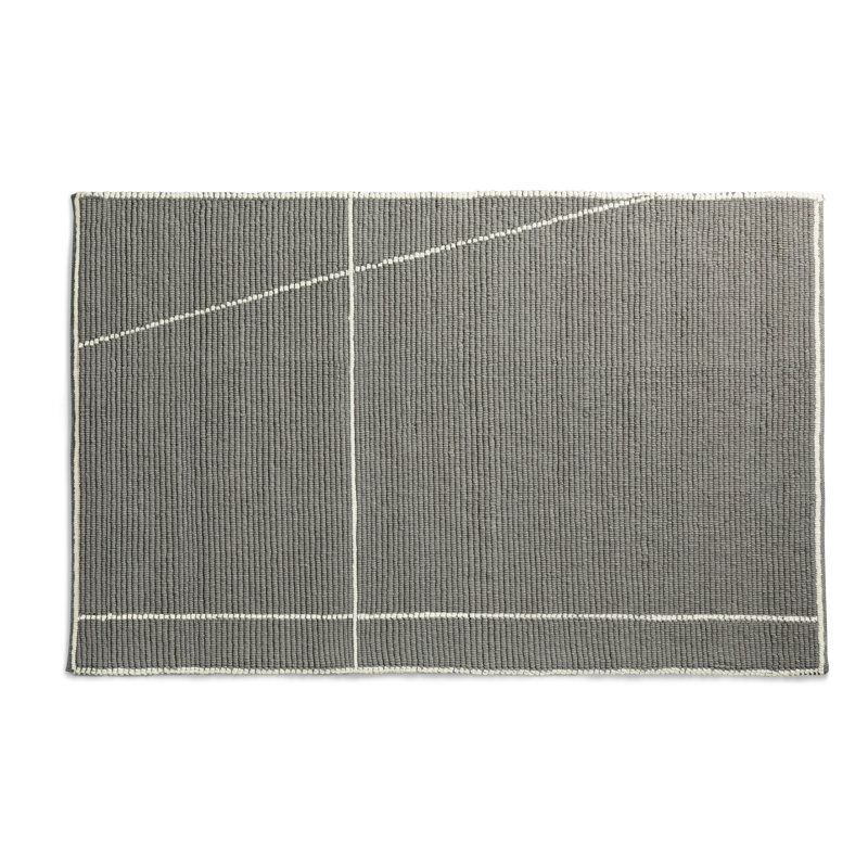 Collet Rug in Haze/Ivory, Rectangle 5' x 8', Gray/Ivory