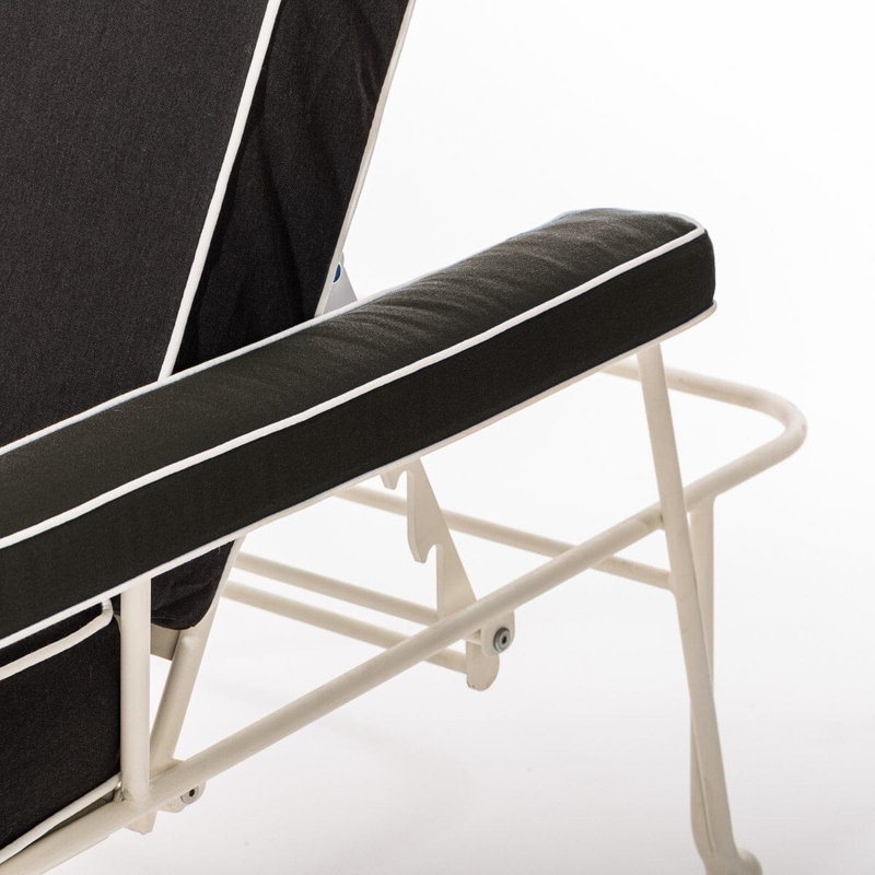 Waterhouse Outdoor Lounge Chair Cushion, Rivie Black