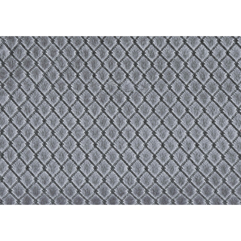 Luky Accent Pillow, 18 Inch, Diamond Pattern, Polyester Insert, Silver