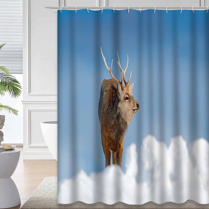 Rideau de douche transparent transparent, rideaux de douche pour la salle de bain avec 12 crochets, 72" L x 78" W