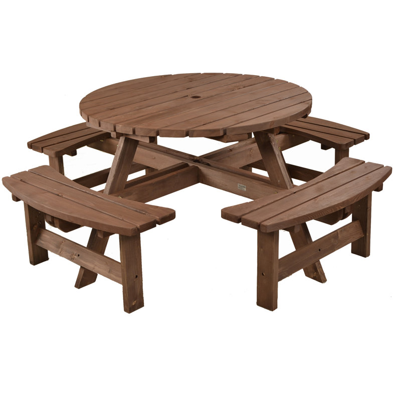 8 - Person Patio Dining Set Round Table