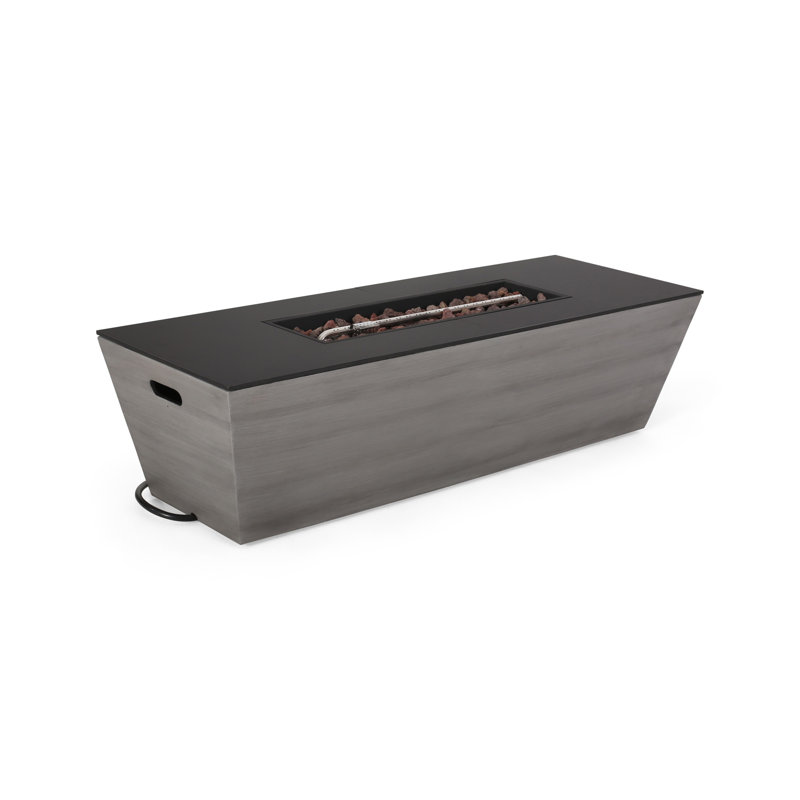 56" RECTANGLE MGO FIRE PIT - 50 000 BTU