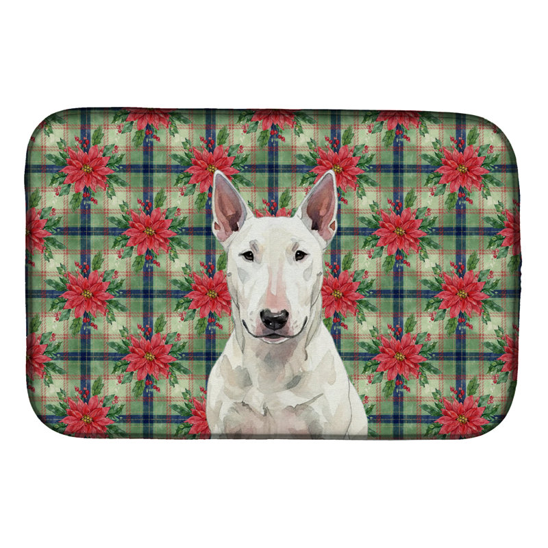 Tapis de séchage White Bull Terrier, Blanc