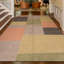 Wool Geometric Area Rug in Dark Salmon/Rosy Brown/Black/Yellow