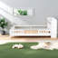 Lit double en bois compact avec lumière DEL, tête de lit moderne avec rangement
