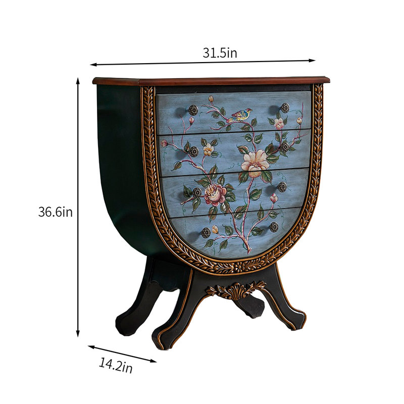 Petit coffre d'appoint rétro en bois massif