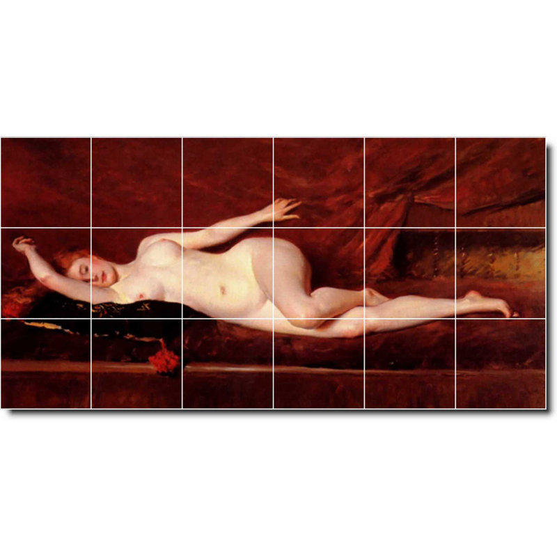 Carreau de céramique décorative 48 po x 24 po 8 po x 8 po, Nu 01474
