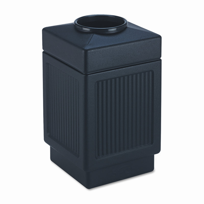 Canmeleon Plastic 38 Gallon Trash Can, Black