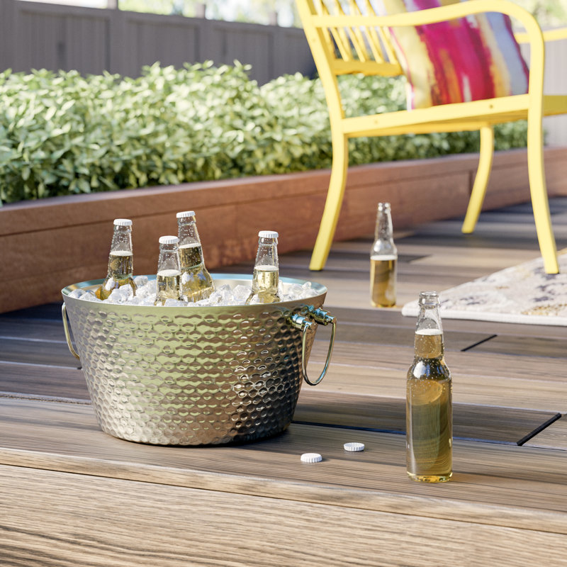 Saenz Stainless Steel Beverage Tub, Silver