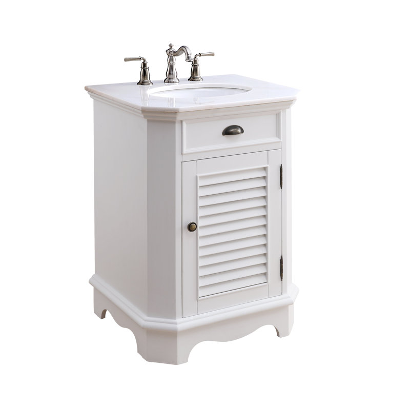 Ensemble de meuble-lavabo simple 24 po Britni, Blanc