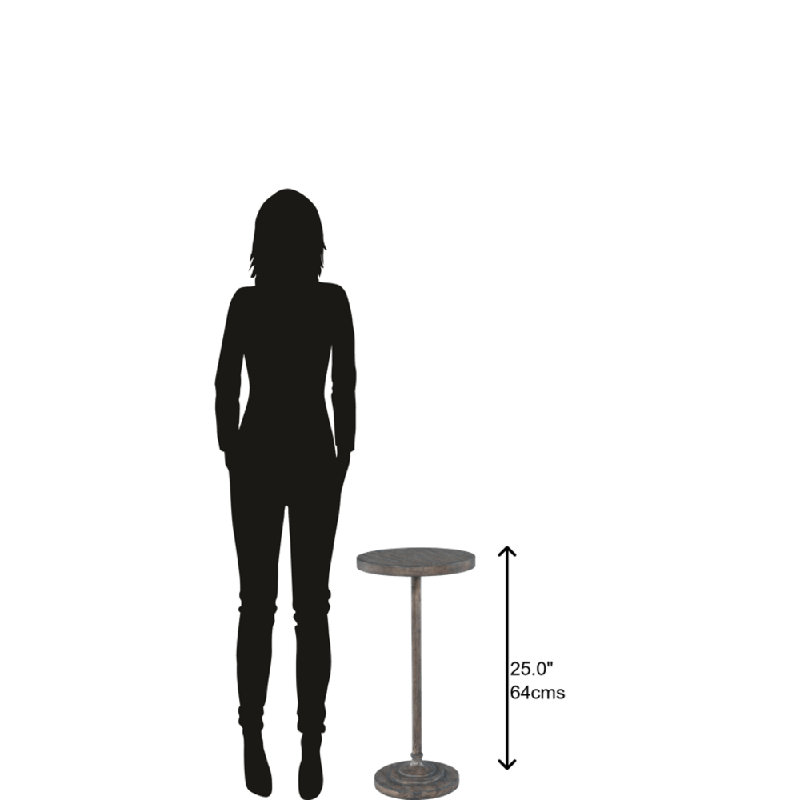 Solid Wood Pedestal End Table