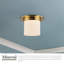 Mineral 8-in Brass Flush Mount-431977230-431977231
