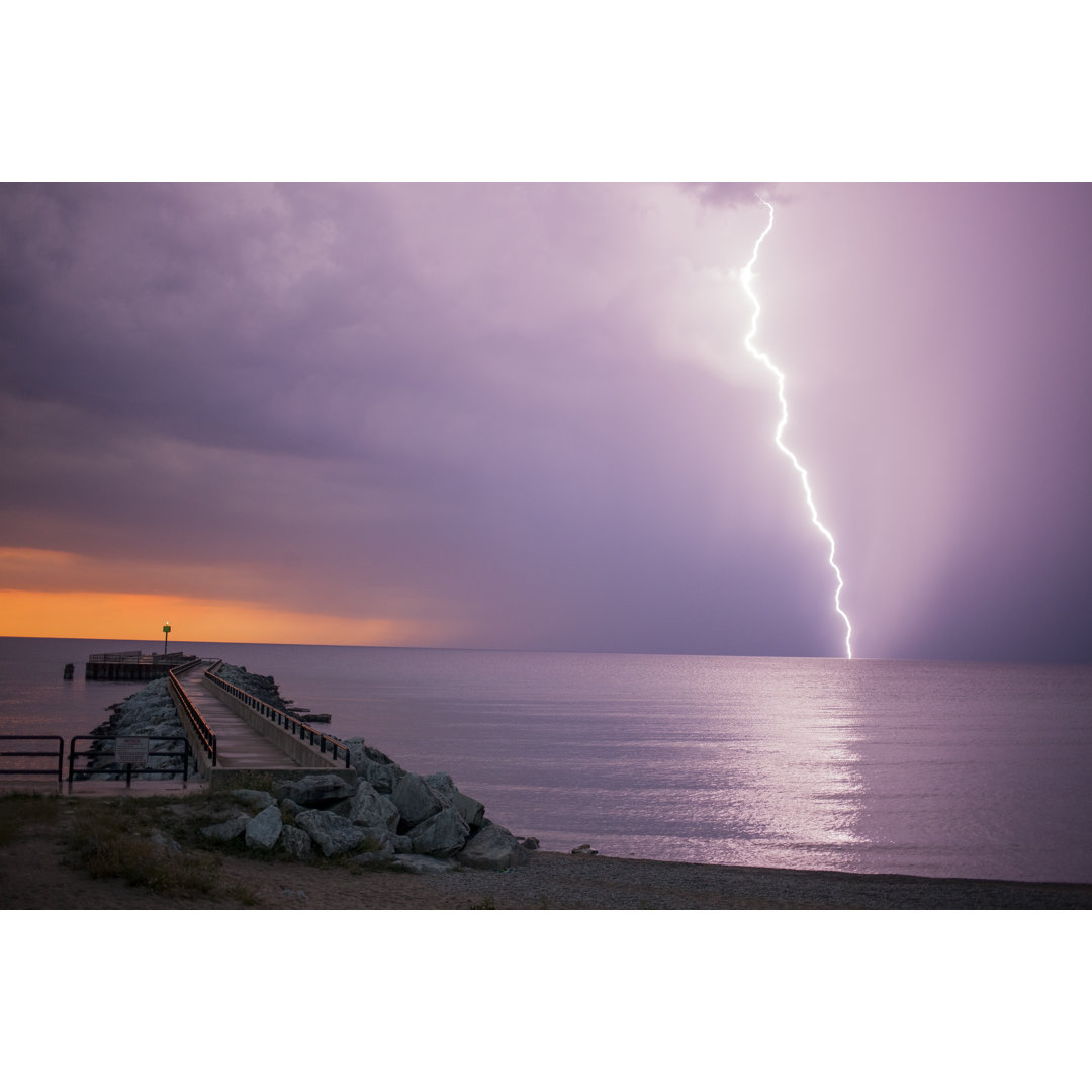 Sommer Natur Sturm Blitzschlag - Leinwandbild