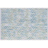 Global Recycled Standard Bubbles Hand-Woven Textural Loop Pile Recycled Rug Lagoon Blue