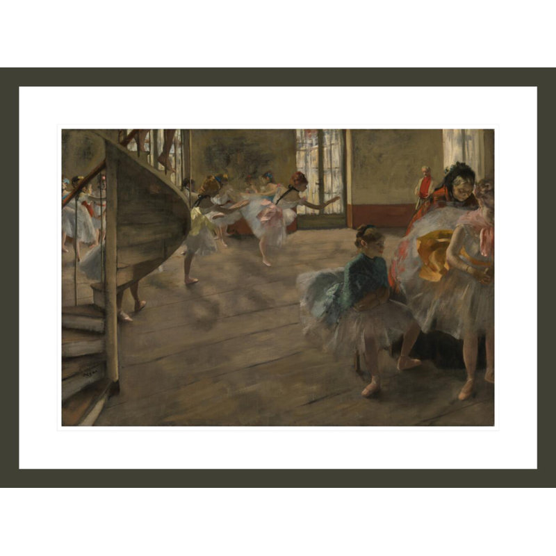 «The Rehearsal» par Edgar Degas, impression giclée encadrée, H 22,29 po x l 29,5 po