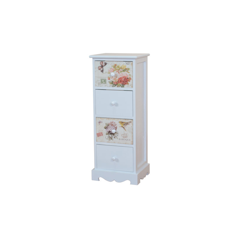 Leonel 4 Drawer 30cm W, White