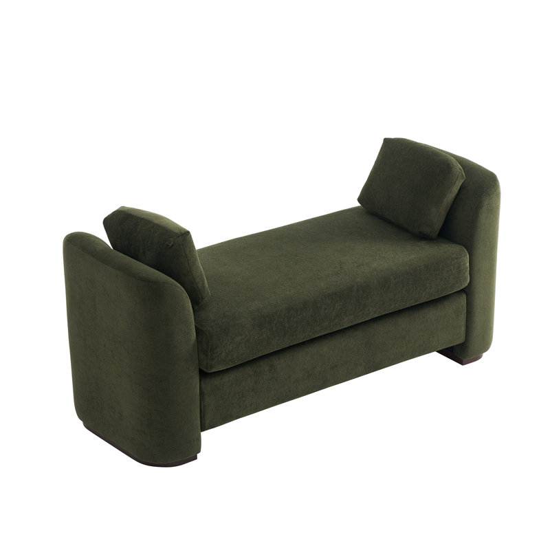 Banc rembourré Alouette, Vert olive