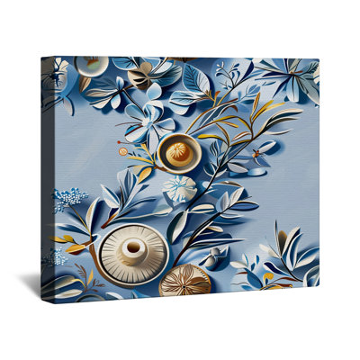 Papier peint floral sur toile - Décoration murale en plusieurs tailles