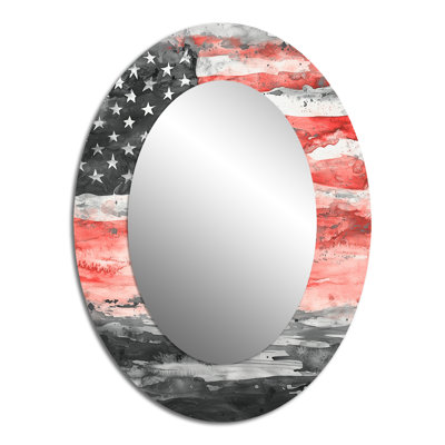 Miroir décoratif sur métal Patriot Us Flag Memories I - Paysages