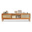 78.74" Nut-brown Solid Wood+Rattan+Glass TVStands-108830353-108830352