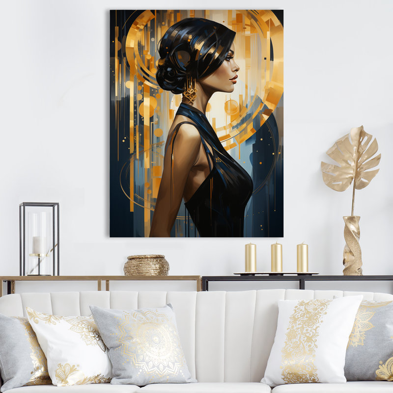 «Sapphire Woman Elegance I», art sur toile, Toile tendue, 32" H x 24" W