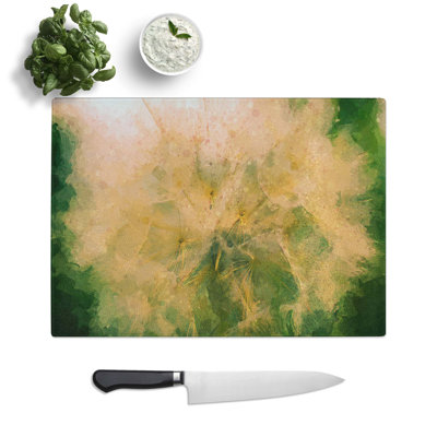 Tempered Glass Seeds of a Dandelion Chopping Board