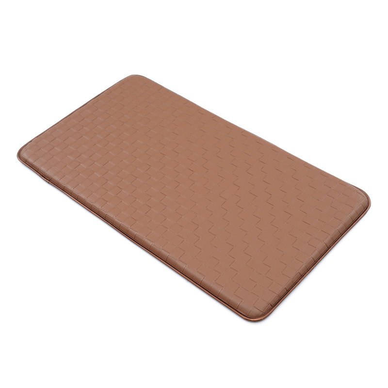 Tapis de cuisine panier tissé, Brun