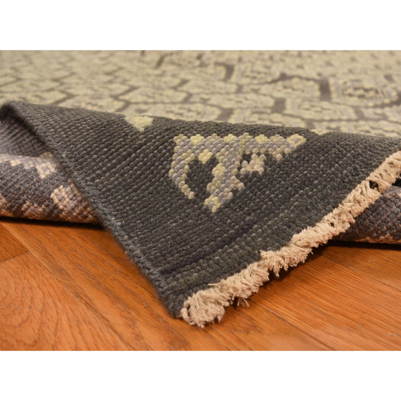 Tapis surdimensionné en laine noué à la main 11 pi 8 po x 15 pi gris Oushak E13767B0782A4A2EB689BE4DC9E09CA1