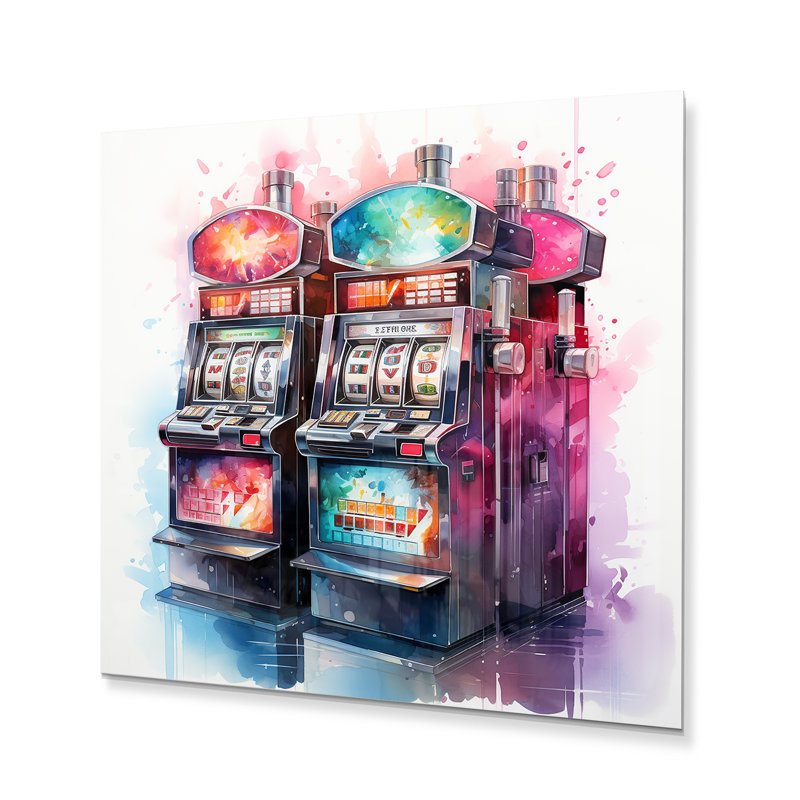 Machines à sous Casino Royale I - Impression sans cadre sur métal, H 16 po x l 16 po x P 1 po