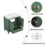 Meuble-lavabo vert 30 po avec lavabo simple