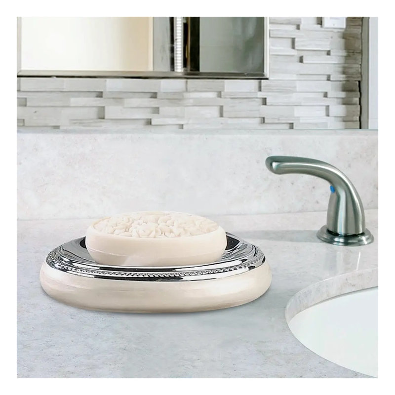 Porte-savon en acier inoxydable à garniture chromée pour salle de bain et cuisine